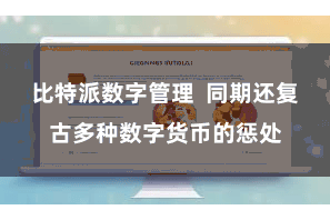 比特派数字管理 同期还复古多种数字货币的惩处