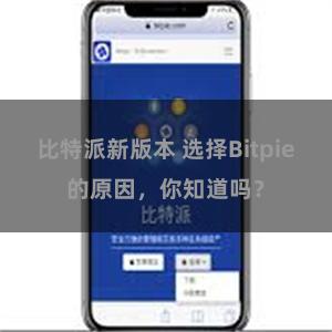 比特派新版本 选择Bitpie的原因，你知道吗？