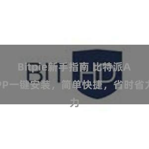 Bitpie新手指南 比特派APP一键安装，简单快捷，省时省力