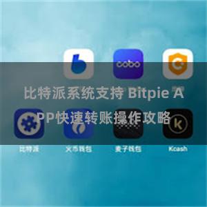 比特派系统支持 Bitpie APP快速转账操作攻略
